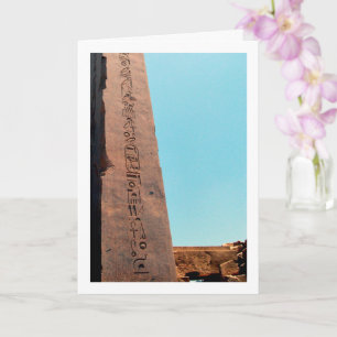 Oude Egyptische Hieroglyphic Obelisk, Luxor Kaart