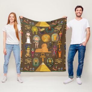Oude Egyptische Hieroglyphic — Patroonsymbool Fleece Deken