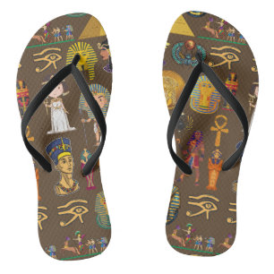 Oude Egyptische Hieroglyphic — Patroonsymbool Teenslippers