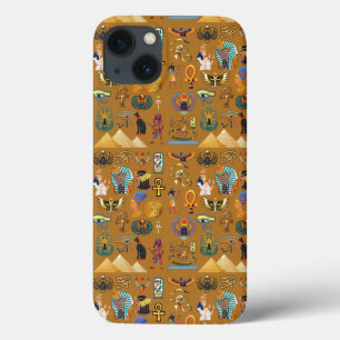 Oude Egyptische Hieroglyphic - Pattern Hieroglyphi iPhone 13 Hoesje
