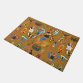 Oude Egyptische Hieroglyphic - Pattern Hieroglyphi Deurmat (Schuin)