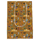 Oude Egyptische Hieroglyphic - Pattern Hieroglyphi Medium Cadeauzakje (Achterkant)