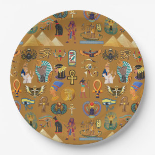 Oude Egyptische Hieroglyphic - Pattern Hieroglyphi Papieren Bordje