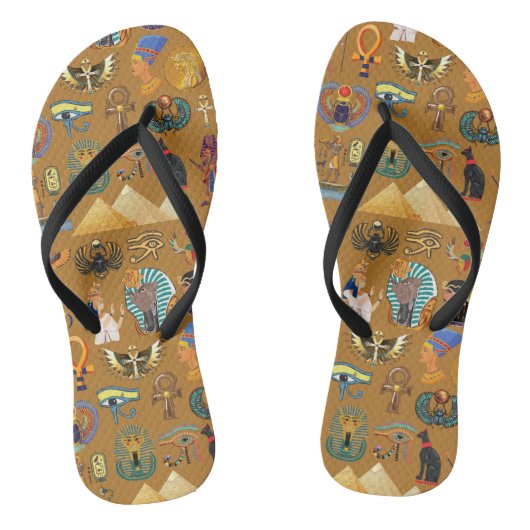 Oude Egyptische Hieroglyphic - Pattern Hieroglyphi Teenslippers (Voetbed)
