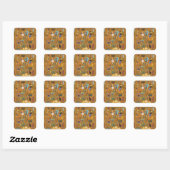 Oude Egyptische Hieroglyphic - Pattern Hieroglyphi Vierkante Sticker (Vel)