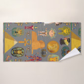 Oude Egyptische Hieroglyphic - Pattern Pharaoh Badhanddoek (Badhanddoek)