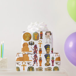 Oude Egyptische Hieroglyphic - Pattern Pharaoh Cadeaupapier