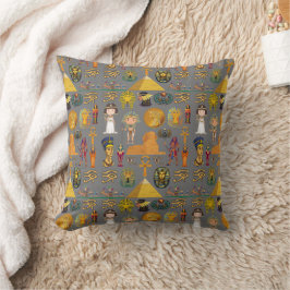 Oude Egyptische Hieroglyphic - Pattern Pharaoh Kussen