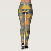 Oude Egyptische Hieroglyphic - Pattern Pharaoh Leggings (Achterkant)