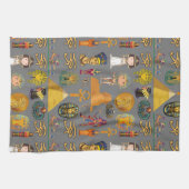 Oude Egyptische Hieroglyphic - Pattern Pharaoh Theedoek (Horizontaal)