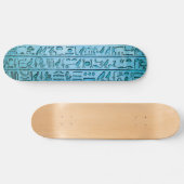 Oude Egyptische Hieroglyphs Blue Skateboard (Horizontaal)