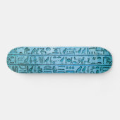 Oude Egyptische Hieroglyphs Blue Skateboard (Horizontaal)