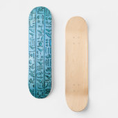Oude Egyptische Hieroglyphs Blue Skateboard (Voorkant)