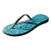 Oude Egyptische Hieroglyphs Blue Teenslippers (Schuin)