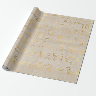 Oude Egyptische Hieroglyphs Cadeaupapier
