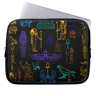 Oude Egyptische Hieroglyphs en Symbolen Laptop Sleeve