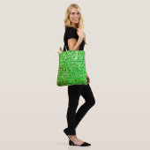 Oude Egyptische Hieroglyphs Green Canvas tas (Op model)