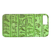 Oude Egyptische Hieroglyphs Green iPhone Case (Achterkant (Horizontaal))