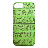 Oude Egyptische Hieroglyphs Green iPhone Case (Achterkant)