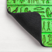 Oude Egyptische Hieroglyphs Green Muismat (Hoek)