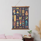 Oude Egyptische Hieroglyphs Hangend Wandkleed (Slaapkamer)