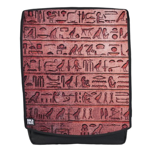 Oude Egyptische Hieroglyphs Red-rugzak Rugtassen (Voorkant)
