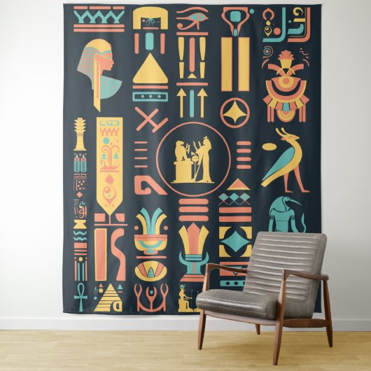 Oude Egyptische Hieroglyphs Wandkleed (In situ)