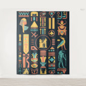 Oude Egyptische Hieroglyphs Wandkleed (Voorkant)