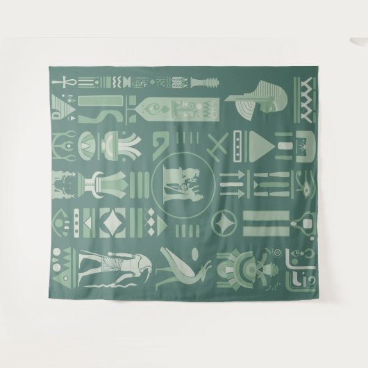 Oude Egyptische Hieroglyphs Wandkleed (Voorkant (horizontaal))