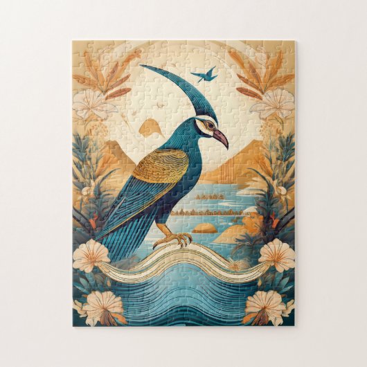 Oude Egyptische Hoopoe Art Print Puzzel Legpuzzel (Verticaal)