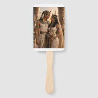Oude Egyptische Huwelijk Koninklijk Paar Handventi Handwaaier