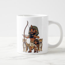 Oude Egyptische jacht met luipaarden