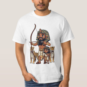 Oude Egyptische jacht met luipaarden T-shirt