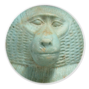 Oude Egyptische Jade Baviaan Snout Museum standbee Keramische Knop
