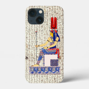 Oude Egyptische koningin hiërogliefen ontwerp iPhone 13 Mini Hoesje