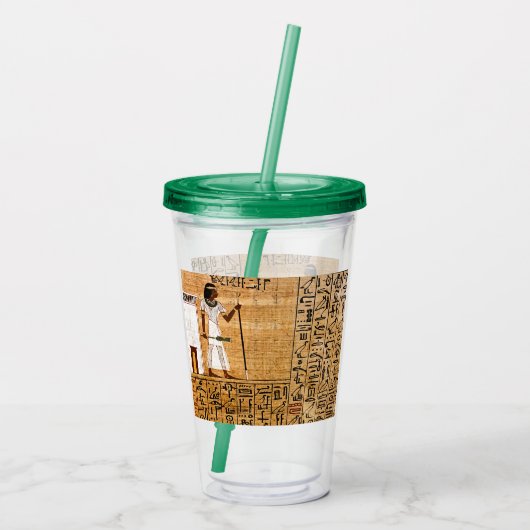 Oude Egyptische kunst Acryl Drinkbeker (Achterkant)