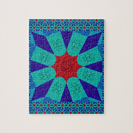 Oude Egyptische kunst: een levendige Mandala. Legpuzzel (Verticaal)