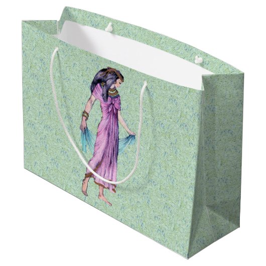 Oude Egyptische Lady Princess in Paars Large Cadeauzakje (Achterkant Gekanteld)