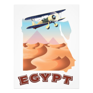 Oude Egyptische landkaart reisposter Foto Afdruk