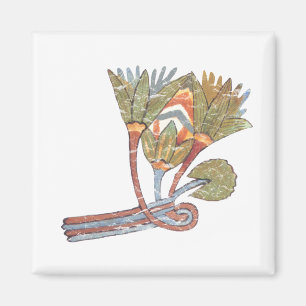 Oude Egyptische Lotus Flower Magneet