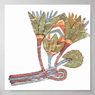 Oude Egyptische Lotus Flower Poster