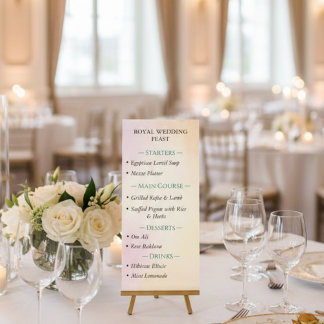 Oude Egyptische Lotus Wedding Menu