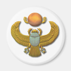 Oude Egyptische Sacred Scarab - Gold Magneet