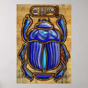 Oude Egyptische Scarab Poster