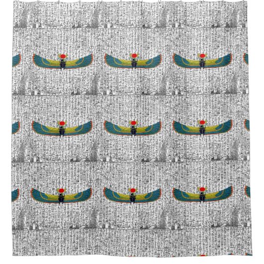 Oude Egyptische scharabische scharab Douchegordijn (Voorkant)