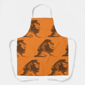 Oude Egyptische sfinx vet Sinaasappel en bruin Schort (Voorkant)