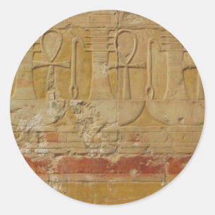Oude Egyptische sleutel van het leven Ankh Ronde Sticker