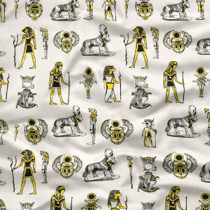 Oude Egyptische Symbolen Hyroglifics Alphabet Stof