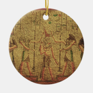 Oude Egyptische Temple Wall Art Keramisch Ornament