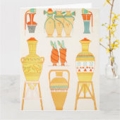 Oude Egyptische Urns Kaart (Gele Bloem)